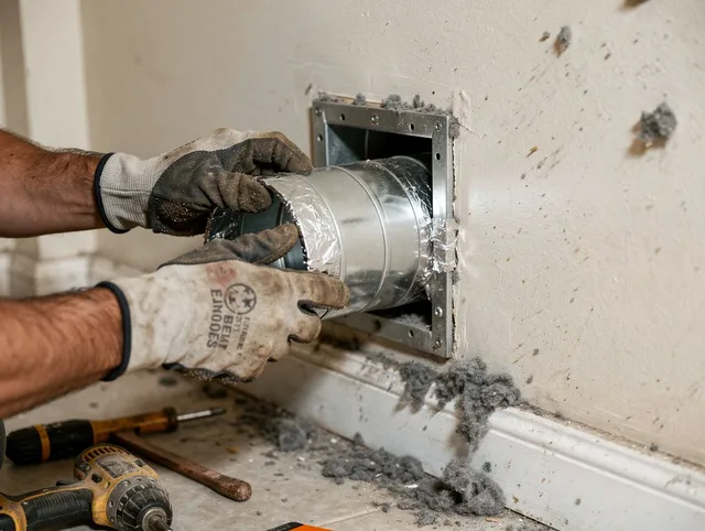 Professional dryer vent repair and installation by Glendale Dryer Vent Cleaning in Glendale